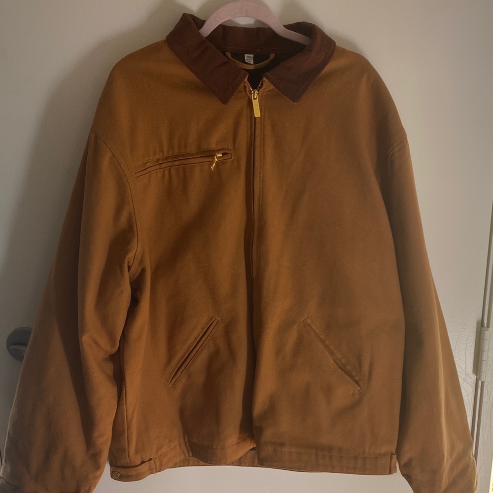 Men's Brown Jacket with Contrast Collar